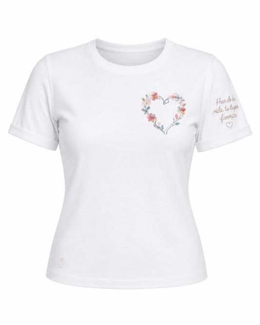 CAMISETA FLORAL HEART BZ