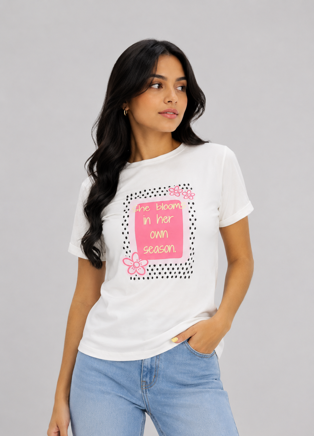 T-Shirt Flor Puntos